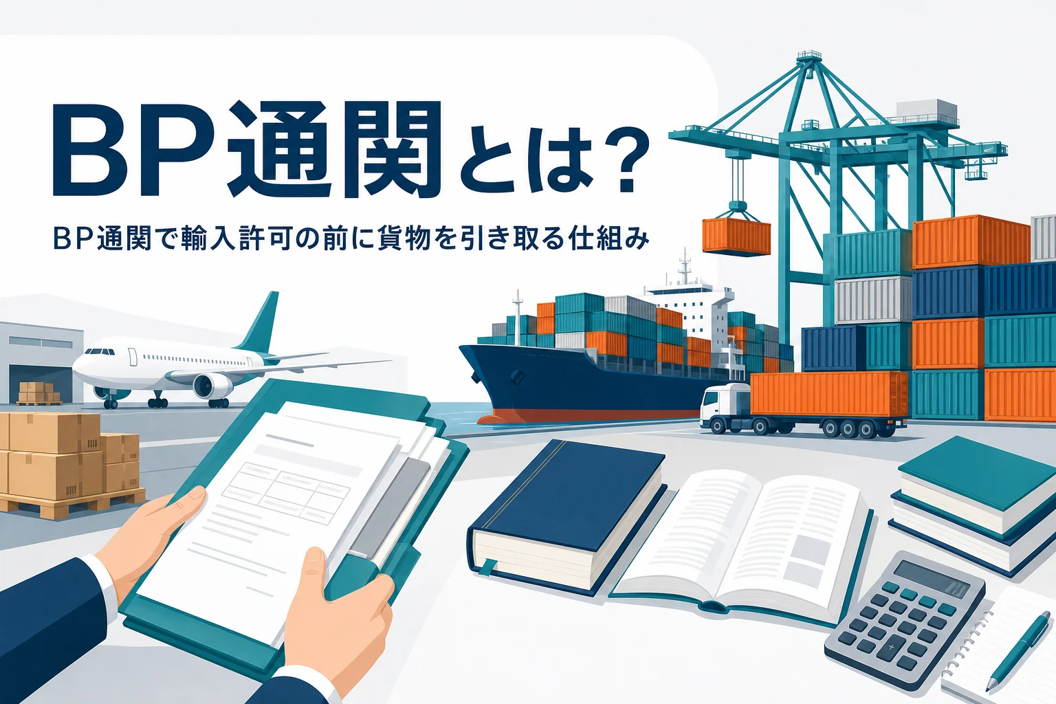 BP通関で輸入許可の前に貨物を引き取る仕組みを扱う記事のアイキャッチ