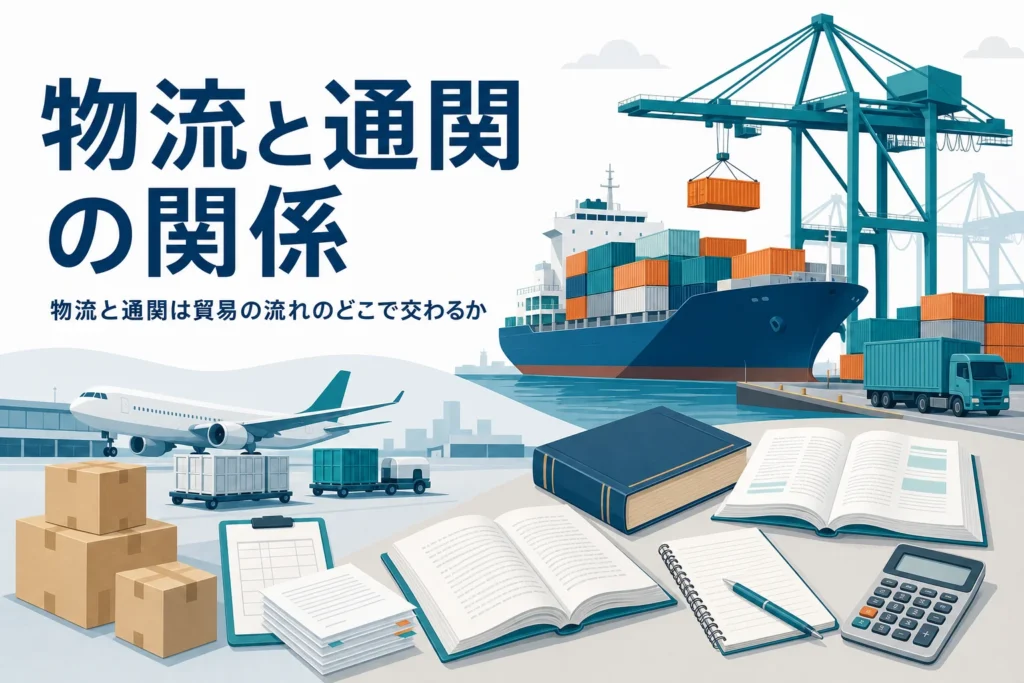 物流と通関の関係を貿易の流れで解説する記事のアイキャッチ