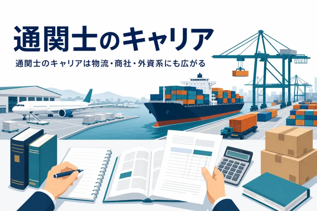 通関士の資格を活かすキャリアを職場ごとに考える記事のアイキャッチ