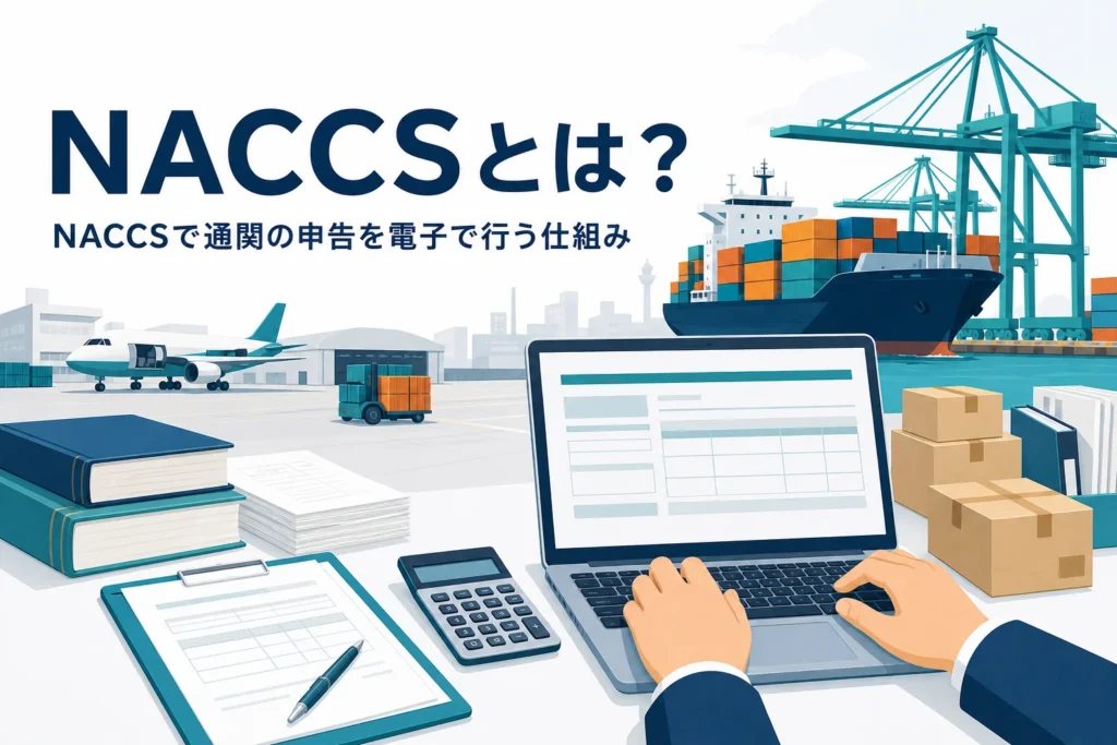 通関の電子申告システムNACCSの仕組みを扱う記事のアイキャッチ