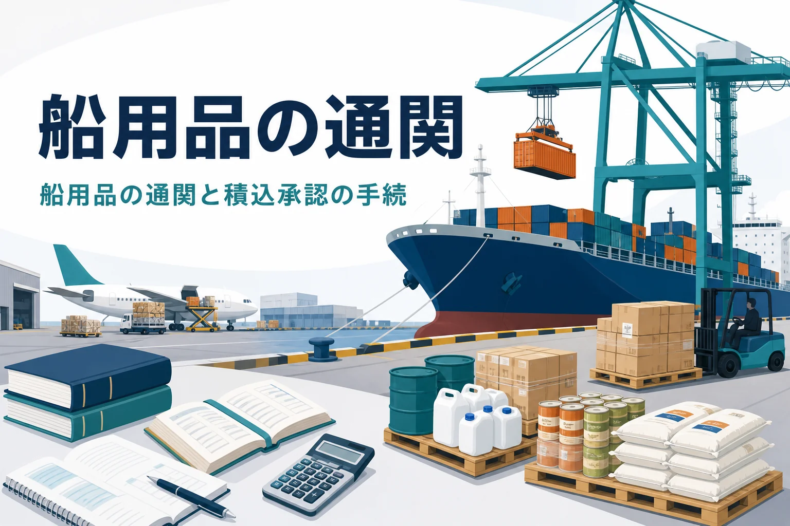 船用品の通関と積込承認の手続を扱う記事のアイキャッチ