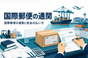 国際郵便の通関と税金の払い方を扱う記事のアイキャッチ
